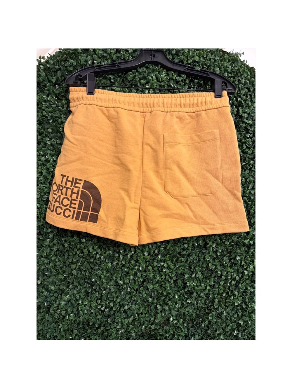 The North Face Yellow Women's Drawstring Shorts Sz-S (oversized)